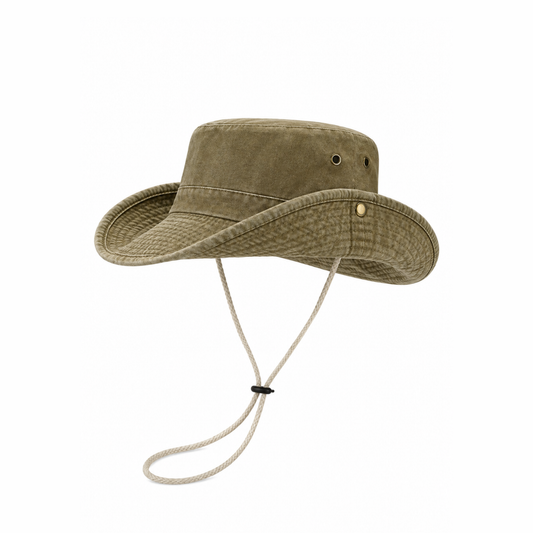 Minimal Olive Fisherman Bucket Hat