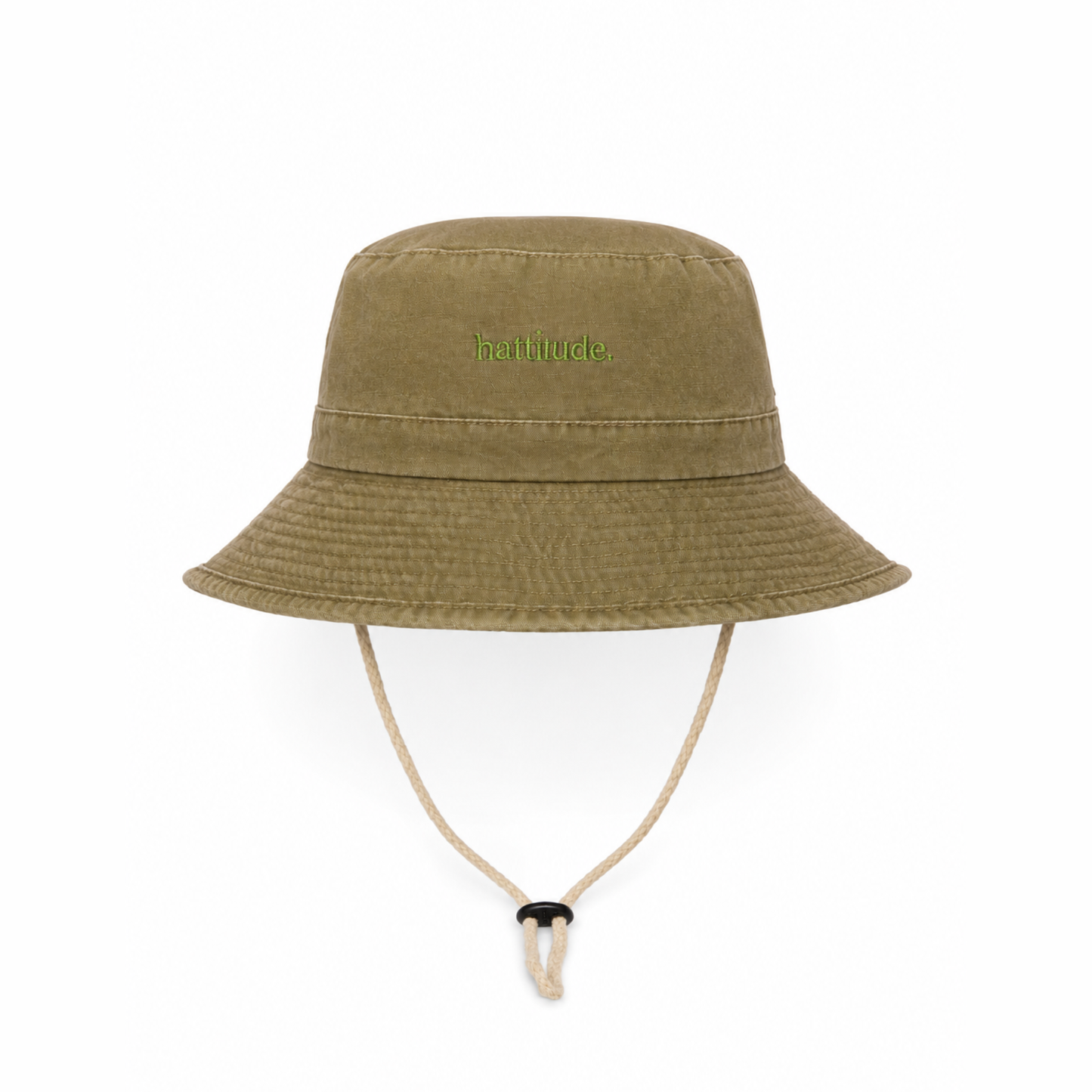 Minimal Olive Fisherman Bucket Hat