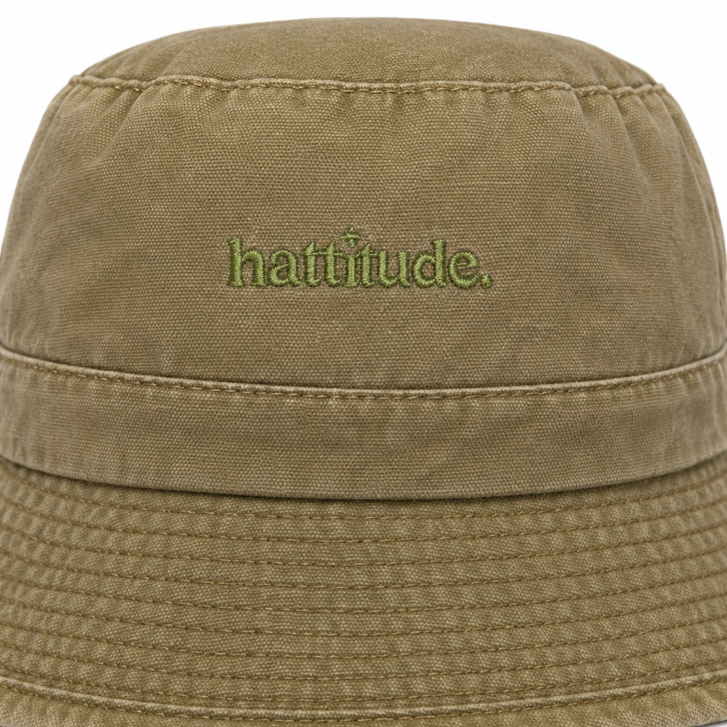 Minimal Olive Fisherman Bucket Hat