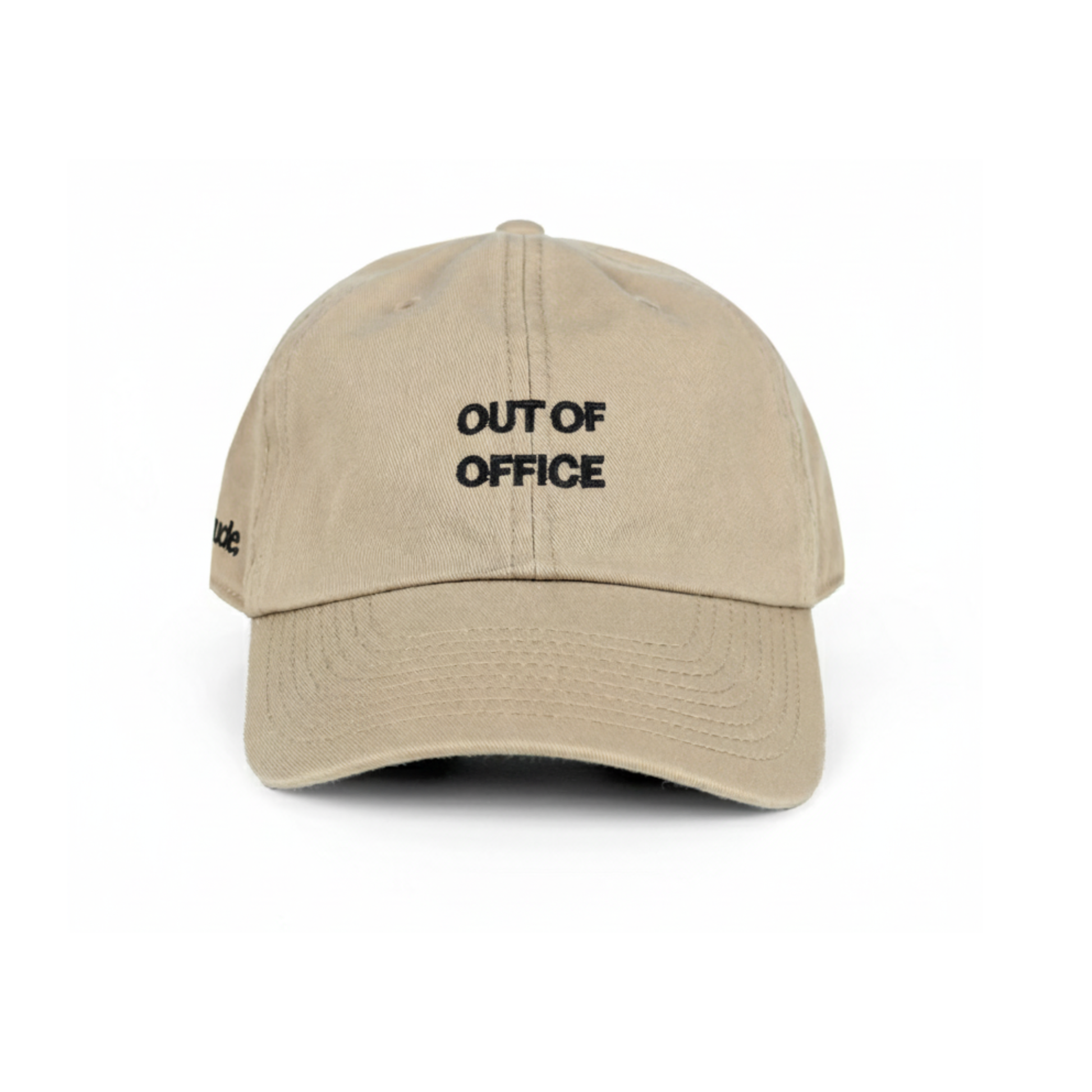 Beige Out of Office statement cap by Hattitude lifestyle headwear brand