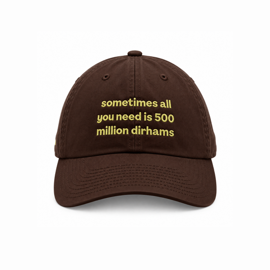 sometimes all you need is 500 million dirhams