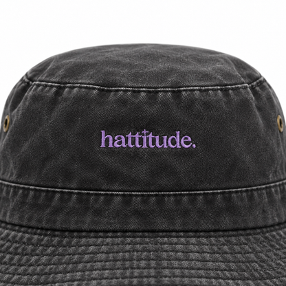 Minimal Black Fisherman Bucket Hat